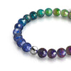 NOGU CHROMATA™ Mood Stone bracelet with faceted color-changing beads in blue, teal, green, purple and silver-tone accents.