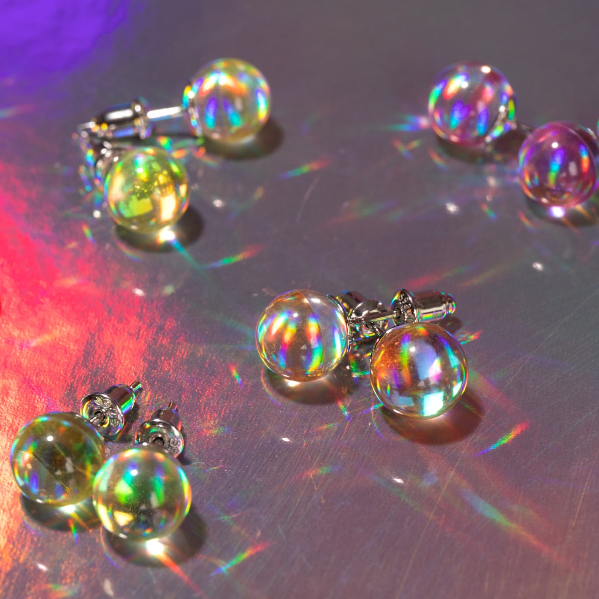 BOUCLES D'OREILLES EN VERRE GALAXY