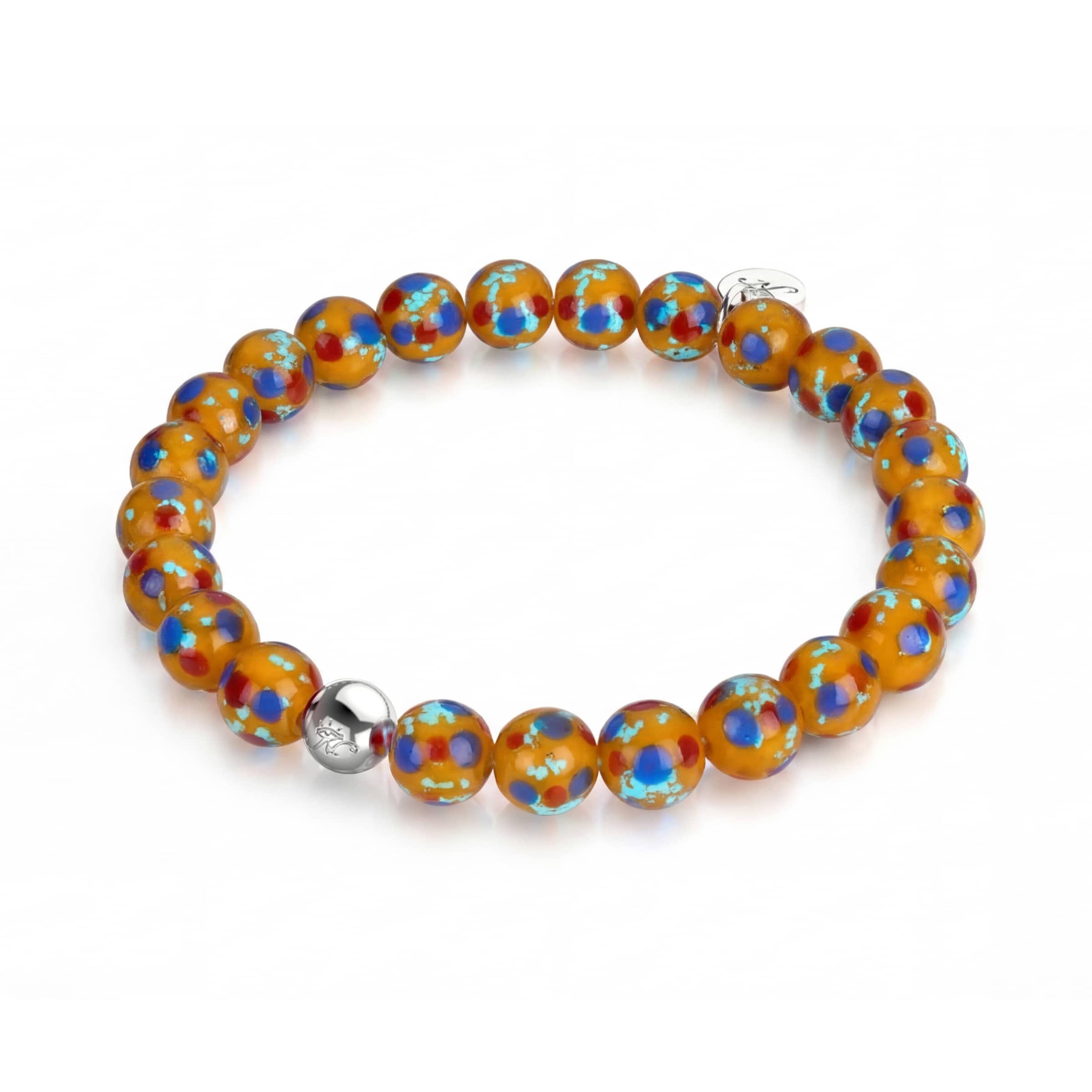 Clementine Splash | Firefly Glass Polka Dot Bracelet
