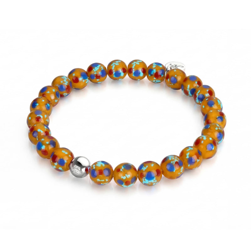 Clementine Splash | Firefly Glass Polka Dot Bracelet