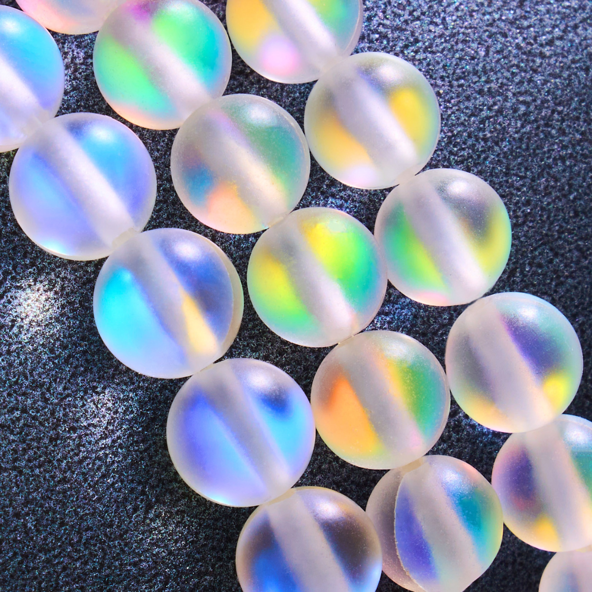Rainbow White Mermaid Glass
