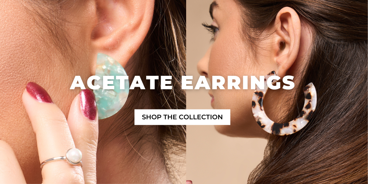 BOUCLES D'OREILLES EN ACÉTATE DE CELLULOSE