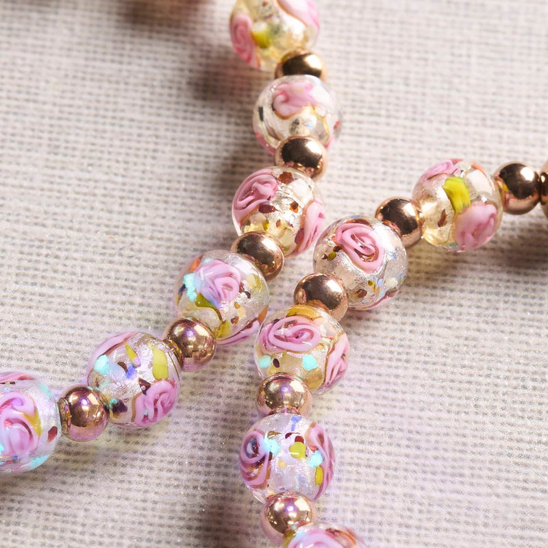 Rosé Eclipse | Lunar Glass Bloom Bracelet