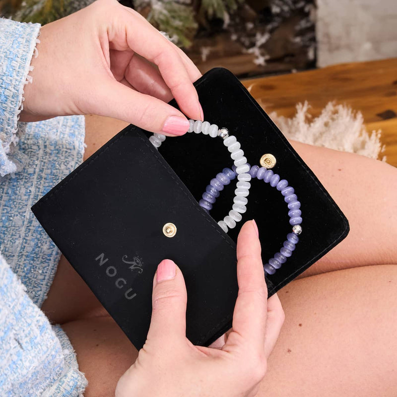 Winter Moon Cheshire Glass Bracelet 2 Set