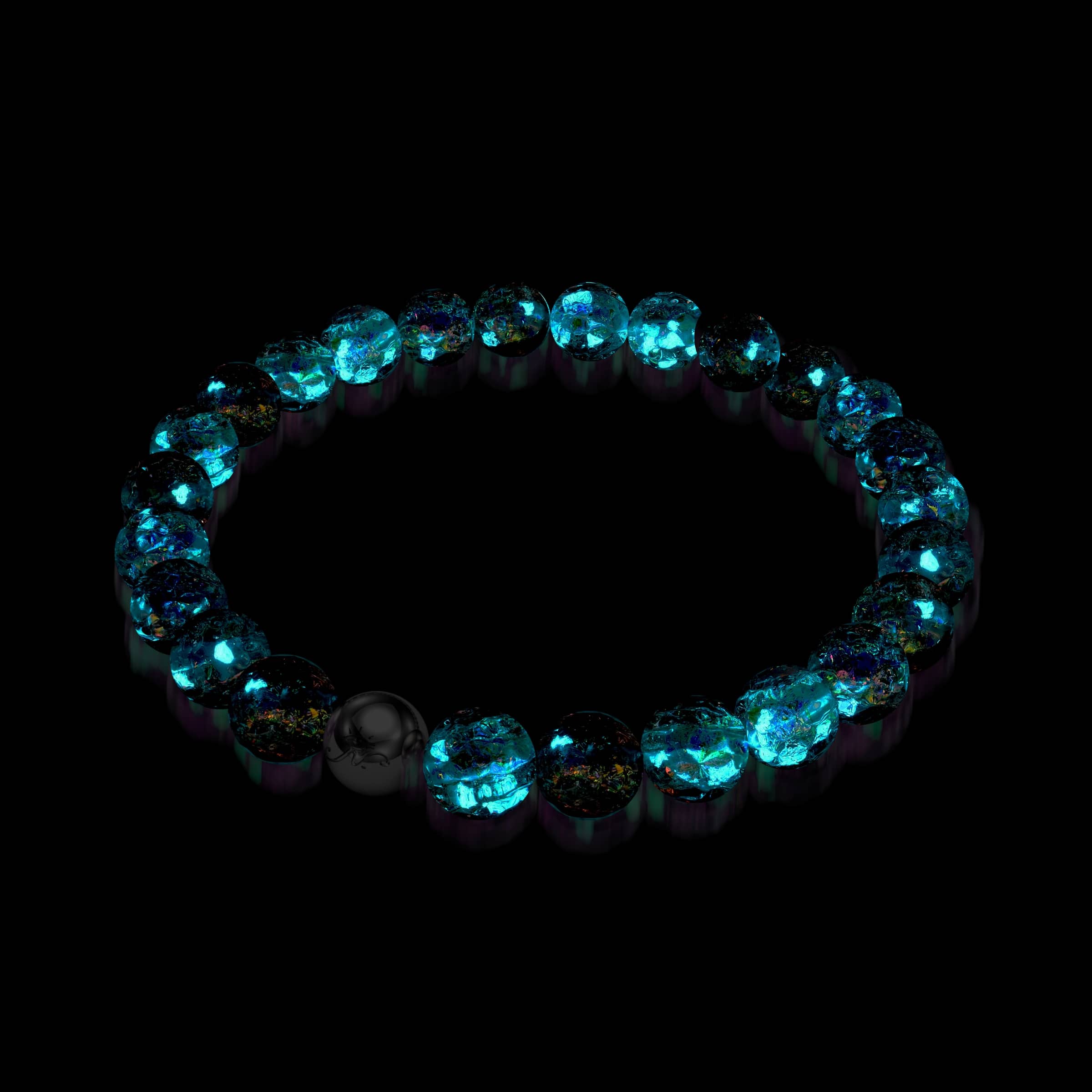 Apricot Ice | Firework Glass Ice Drop Bracelet