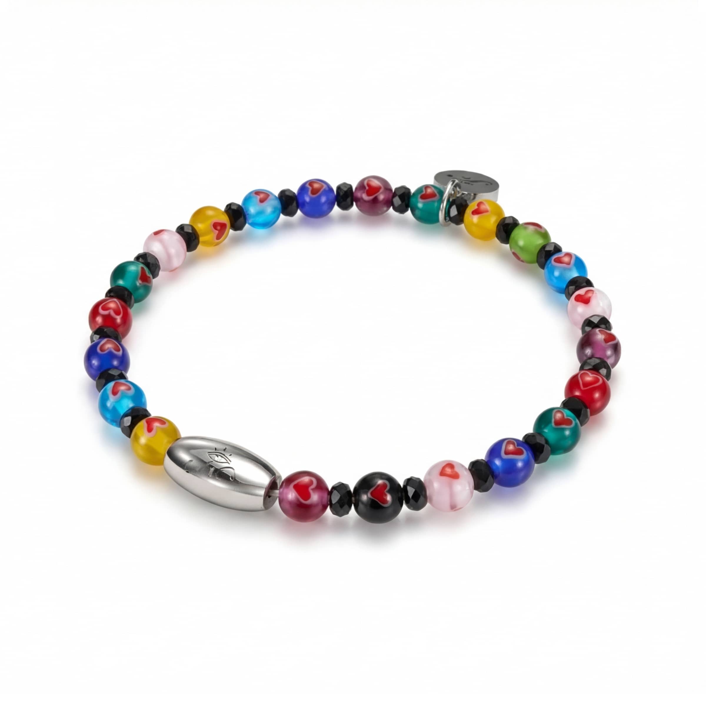Mosaic Micro Hearts | Crystal Millefiori Bracelet