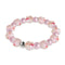 Pink Peony Firefly Glass Bloom & Silver Foil Bracelet