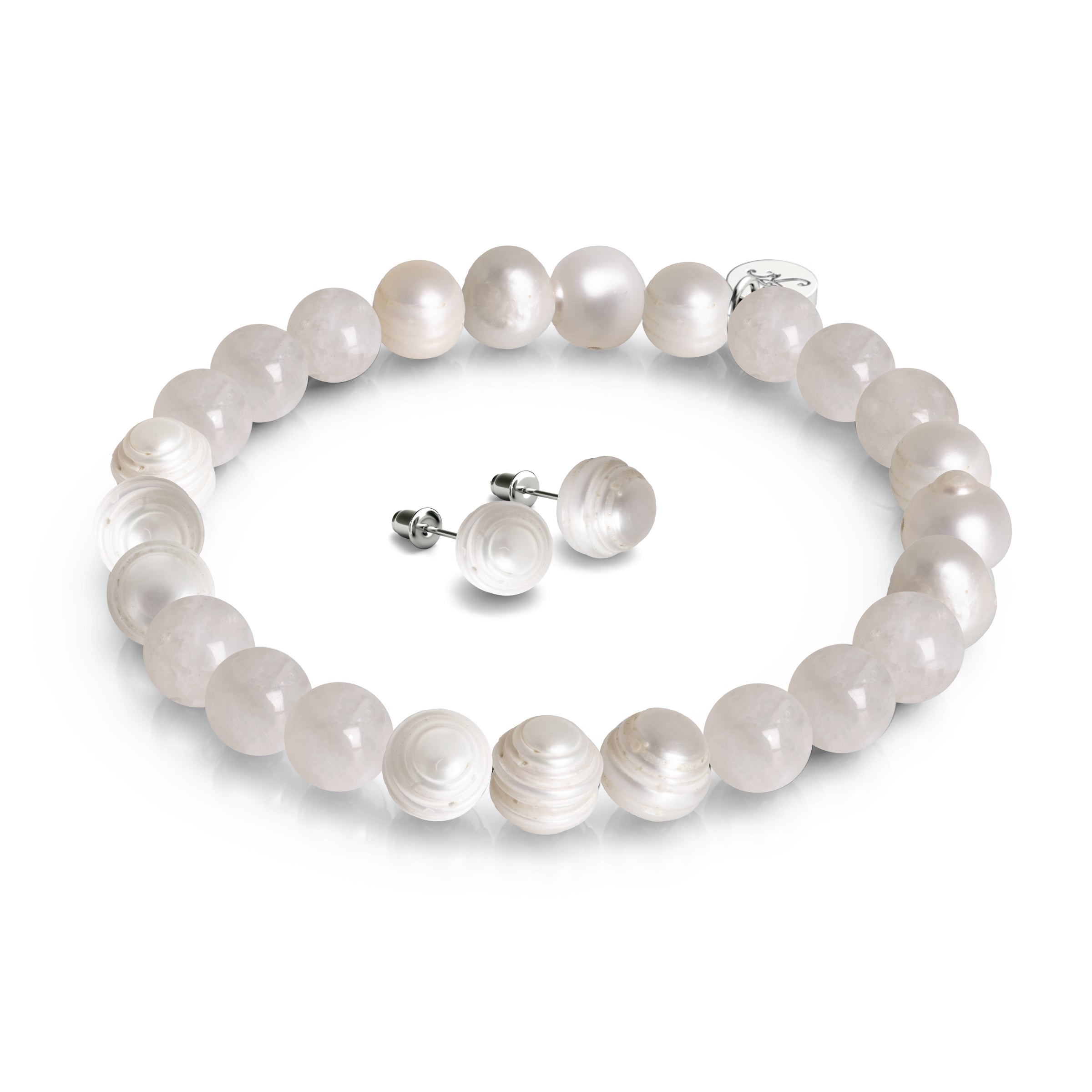 Mother of the Moon AAA Moonstone & Pearl Bracelet & Earring Set