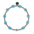 Teal Sorbet Firework Glass Cube Bracelet 2-Set