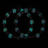 Teal Sorbet Firework Glass Cube Bracelet 2-Set
