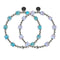 Teal Sorbet Firework Glass Cube Bracelet 2-Set