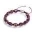 Nyx | Purple Hematite Skulls x Violet GloWeave | Macrame Bracelet