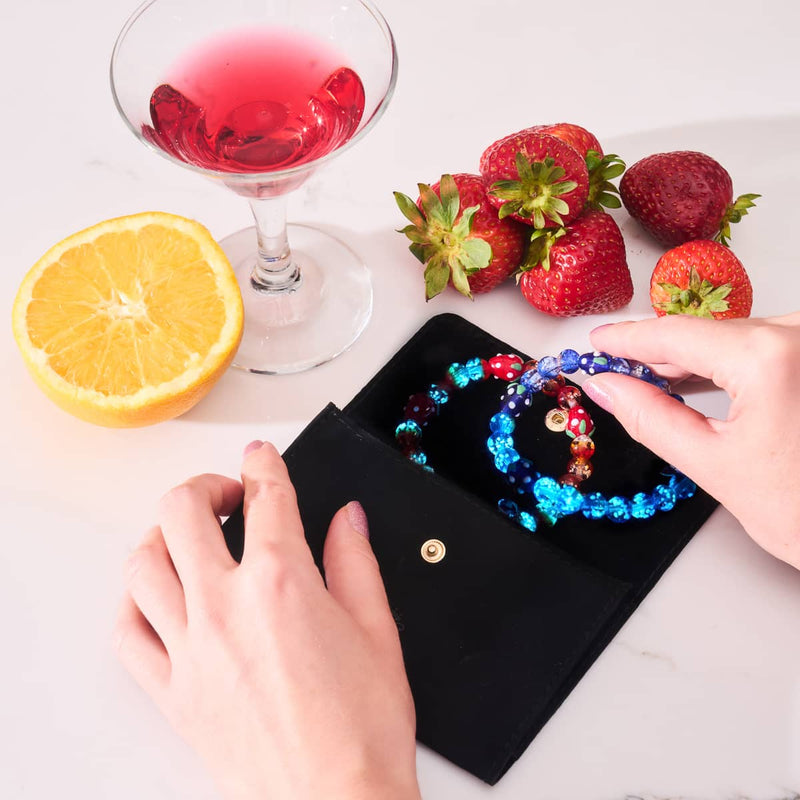 Red Strawberry Fields | .925 Sterling Silver | Firefly Glass Berry Bracelet