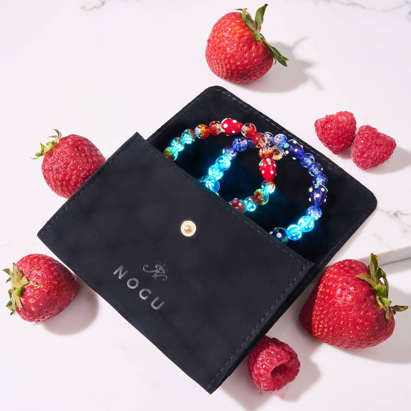 Red Strawberry Fields | .925 Sterling Silver | Firefly Glass Berry Bracelet