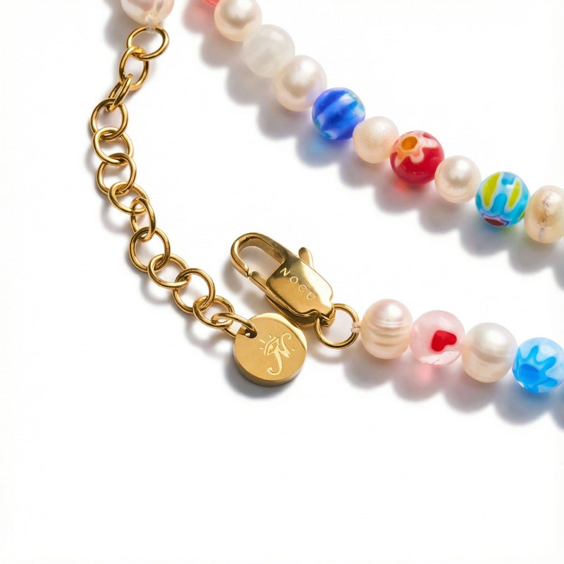 Flowers & Pearls | Millefiori Necklace