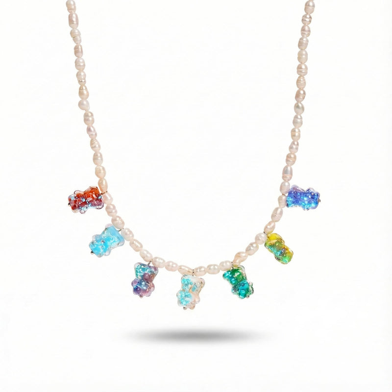 Pearls & Gummy Bears | Firefly Glass Necklace