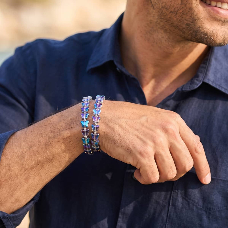 Aegean Sea | .925 Sterling Silver | Mystic Blue Butterfly Wrap