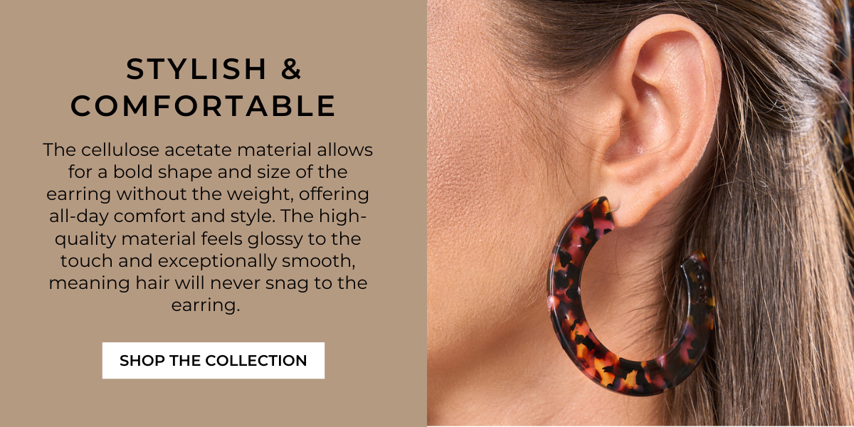 BOUCLES D'OREILLES EN ACÉTATE DE CELLULOSE