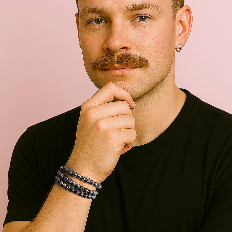 Obsidian | .925 Sterling Silver | Firefly Glass Bracelet