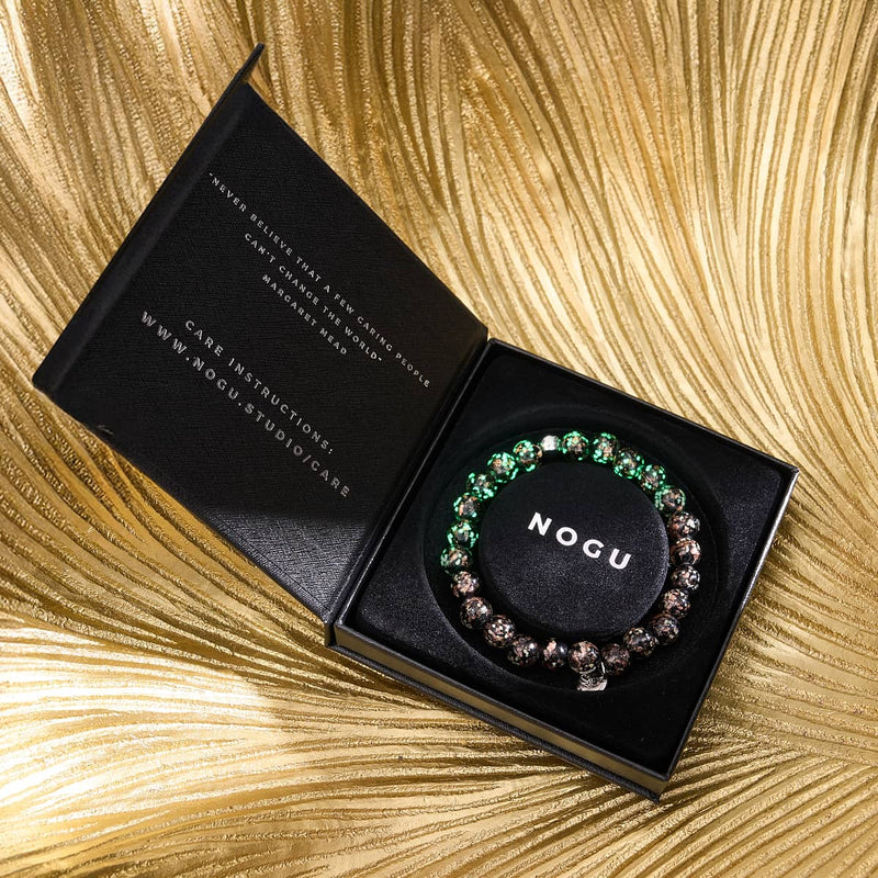 Obsidienne | Argent sterling .925 | Bracelet Verre Luciole