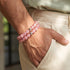 Méringue magenta | .925 Argent sterling | Bracelet en verre bulle