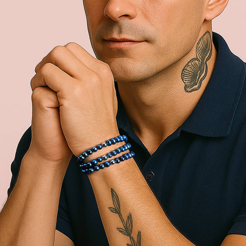 Bracelet holographique | Argent sterling 925 | Perles d'eau douce