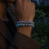 Blue Hydrangea | .925 Sterling Silver | Firefly Glass Garden Bracelet