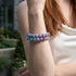 Blue Hydrangea | .925 Sterling Silver | Firefly Glass Garden Bracelet