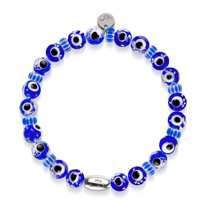 Nazar | .925 Sterling Silver | Firefly Glass Evil Eye Bracelet