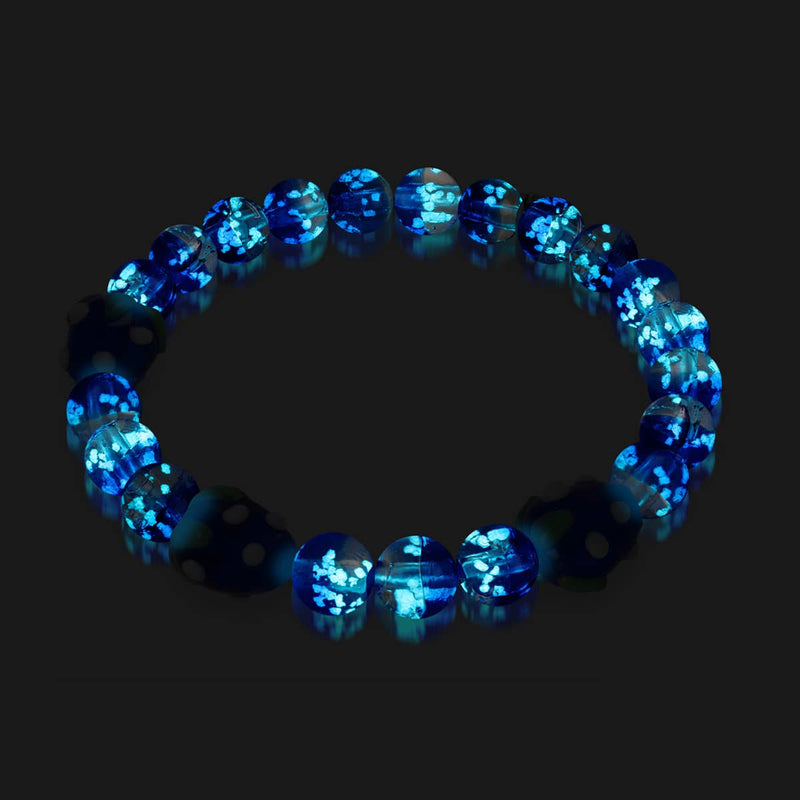 Blue Strawberry Fields | .925 Sterling Silver | Firefly Glass Berry Bracelet