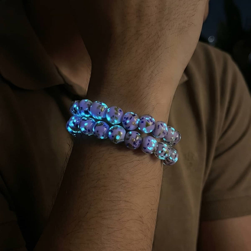 Violet Wintergreen | Argent sterling 925 | Bracelet en verre Firefly