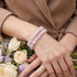 Succulente violette | Argent sterling 925 | Bracelet en verre Firefly