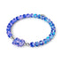 Tanzanite | .925 Sterling Silver | Firefly Glass Deluxe Bear Bracelet