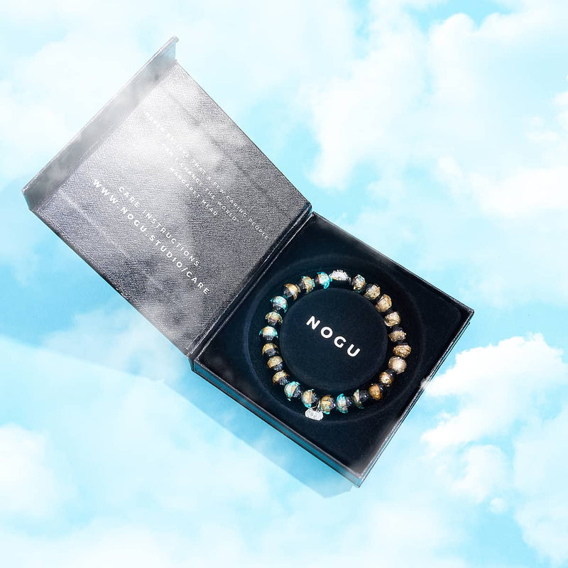 Liquorice Eclipse | .925 Sterling Silver | Lunar Glass Bracelet