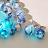 Blue Period | .925 Sterling Silver | Picasso Firefly Glass Diamonds Stud Earrings
