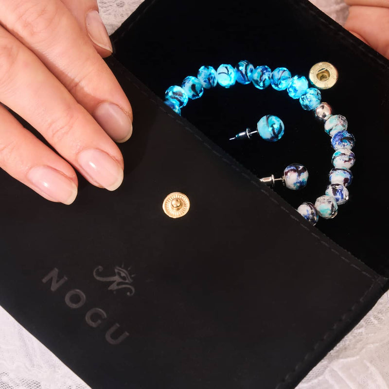 Blue Period Picasso Firefly Glass Bracelet & Earring Set