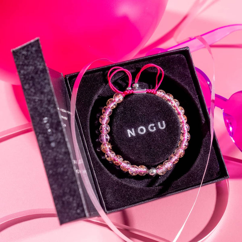 Bracelet en macramé en verre Mini Firefly | Rosewater x Magenta