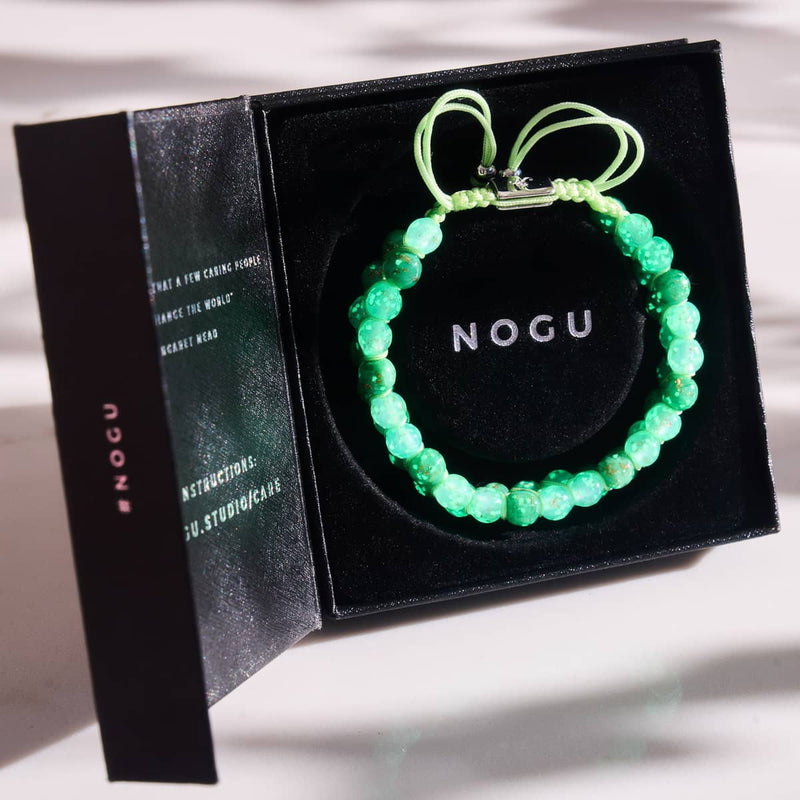 Firefly Meadow | Succulent x Kiwi | Bracelet en verre double luciole