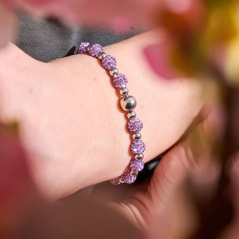 Lilac Sparkle | Crystal Kikiballa Bracelet