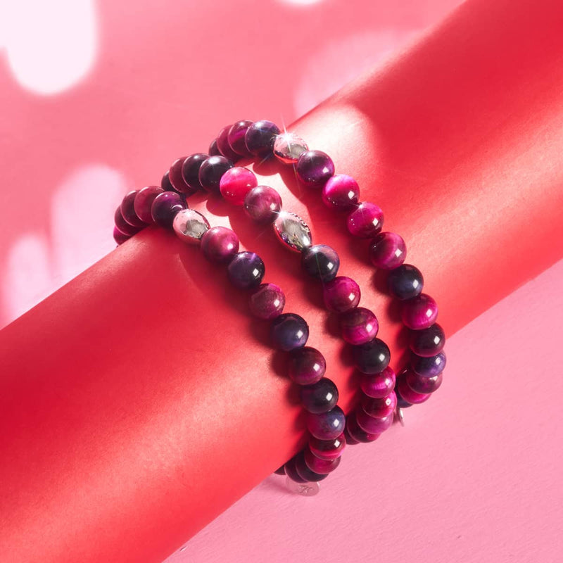 Mulberry Trance | Bracelet en argent sterling 925 | Bracelet œil de tigre Galaxy