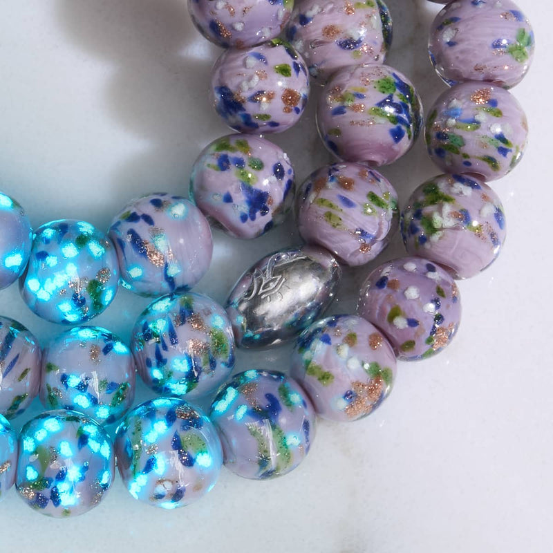 Violet Wintergreen | Argent sterling 925 | Bracelet en verre Firefly