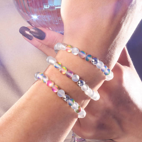 Poussière de fée | Argent | Bracelet de perles de verre sirène