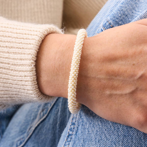 Faisceau lumineux | Bracelet en perles de verre de l'Himalaya