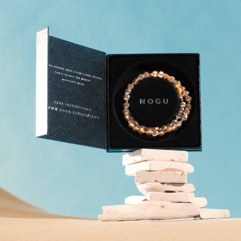 Peach Sweetheart | Argent sterling 925 | Enveloppe en verre de fée