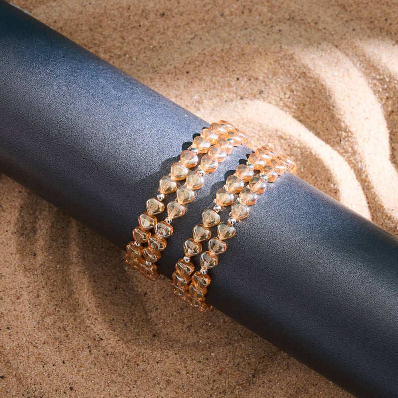 Peach Sweetheart | Argent sterling 925 | Enveloppe en verre de fée