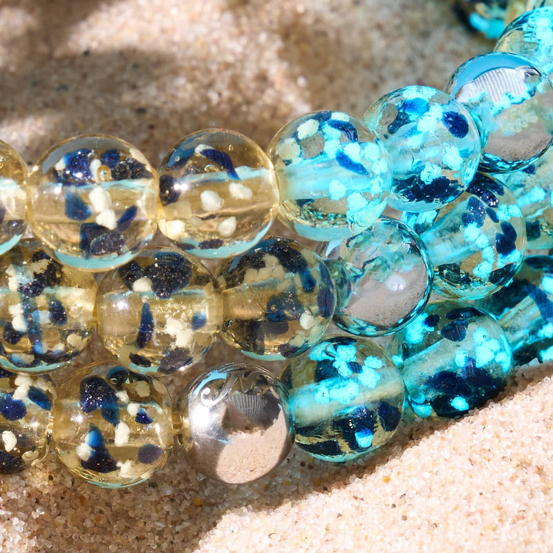 Bracelet en macramé Firefly Glass | Argent | Flamme en grès