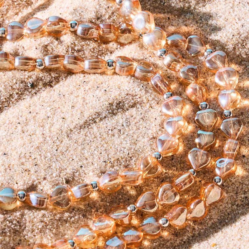 Peach Sweetheart | Argent sterling 925 | Enveloppe en verre de fée