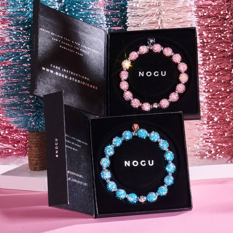 Bracelet Kikiballa en cristal de luxe avec confettis turquoise