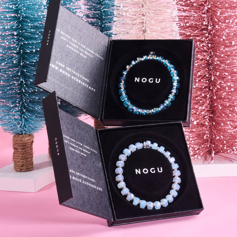 Bracelet en cristal à facettes rayonnantes | Givre au clair de lune