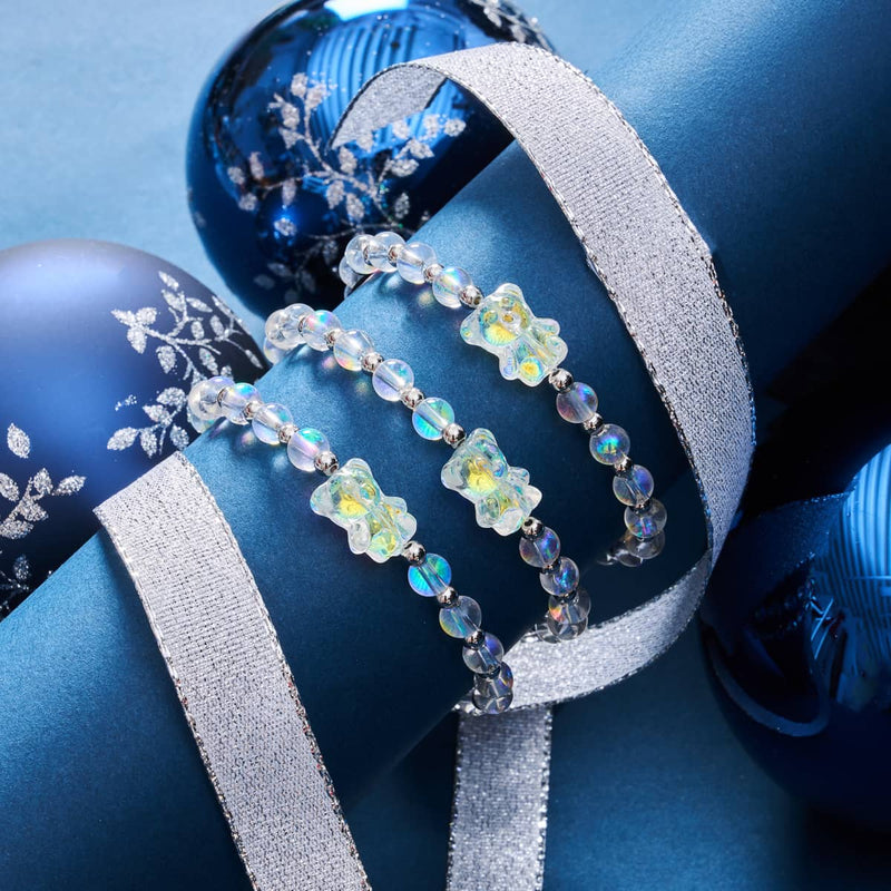 Bracelet Licorne Blanc | Argent | Ours scintillant